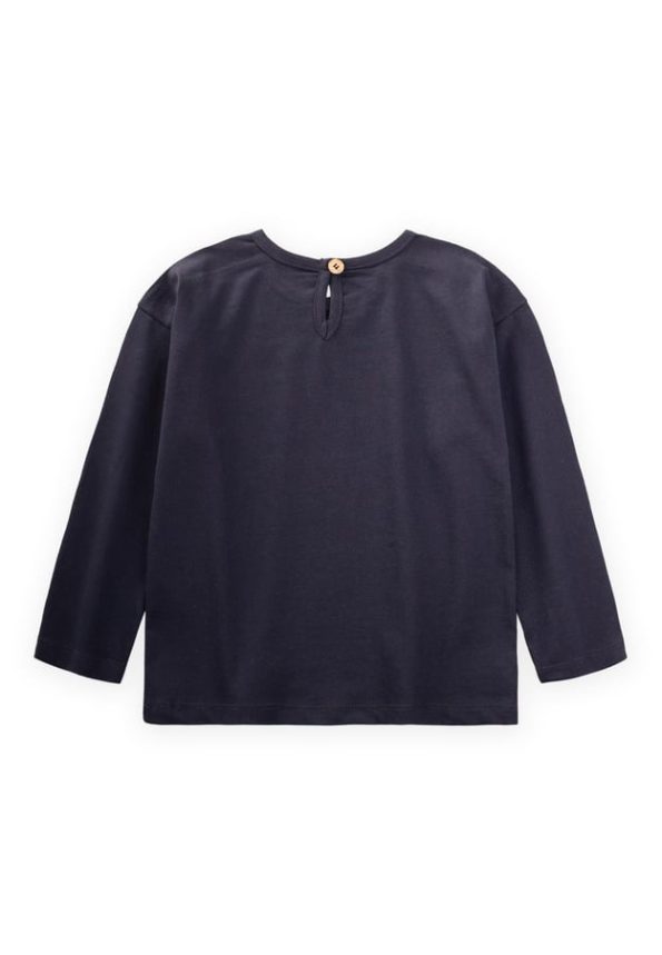Floral Print Seasonal T-Shirt for Ages 2-10 in Anthracite