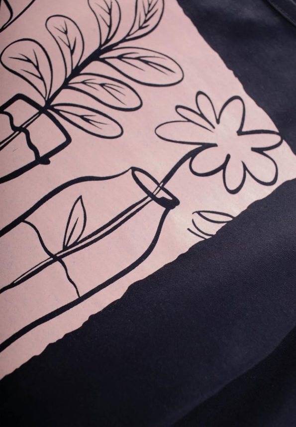 Floral Print Seasonal T-Shirt for Ages 2-10 in Anthracite