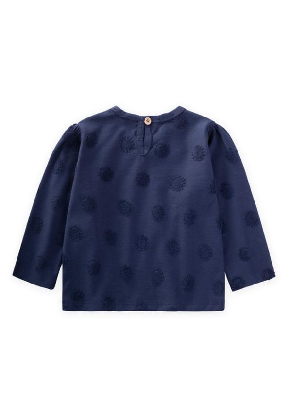 Sun Patterned Sweatshirt for Ages 1-8 Navy Blue
