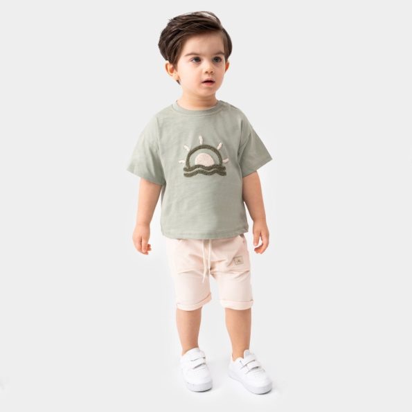 Boys' Sun-Patterned Shorts Set
