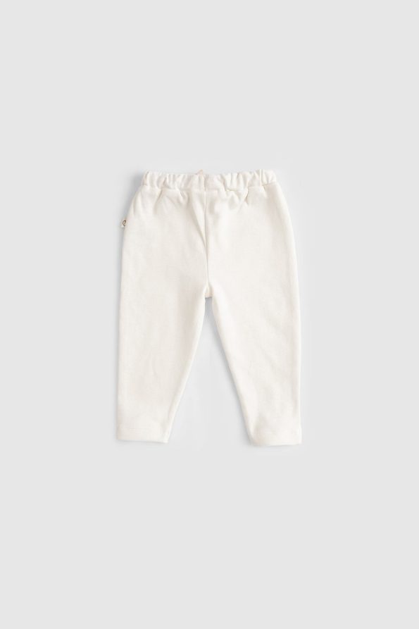2-Pack Organic Cotton Baby Pants Twig Ecru
