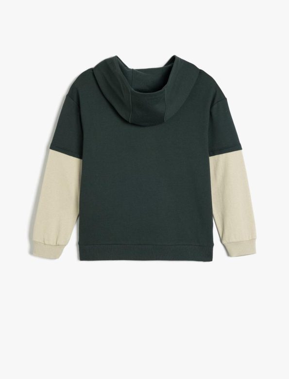 Boys' Hooded Sweatshirt with Print Details