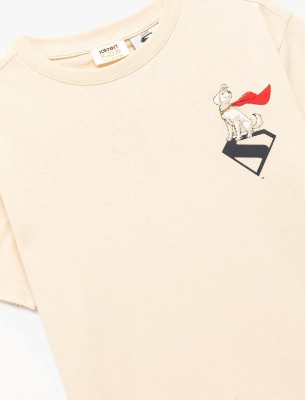 Boys' Cotton Licensed Super Dog Krypto Printed Short Sleeve Oversized T-Shirt