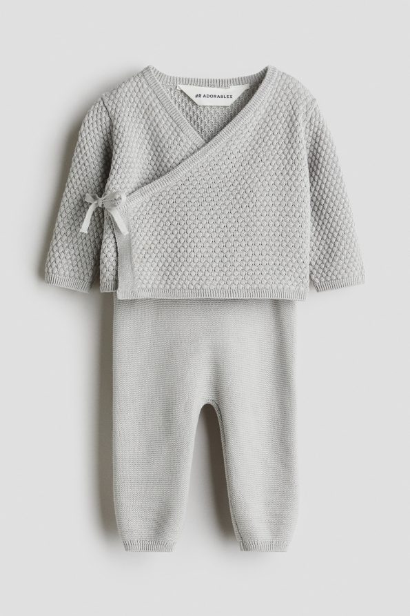 2-Piece Knit Cardigan and Pants Set