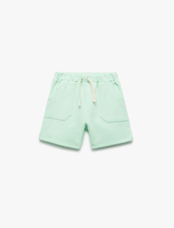Boys' Cotton Drawstring Pocket Detail Basic Shorts