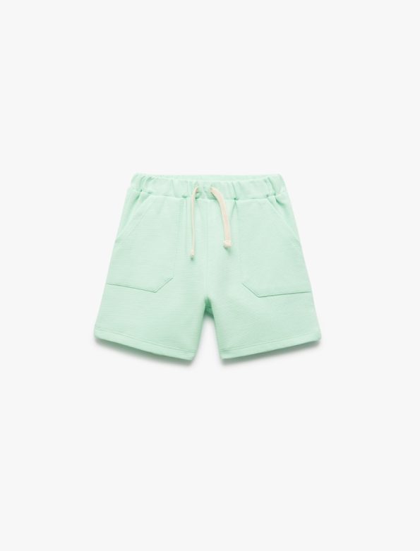 Boys' Cotton Drawstring Pocket Detail Basic Shorts