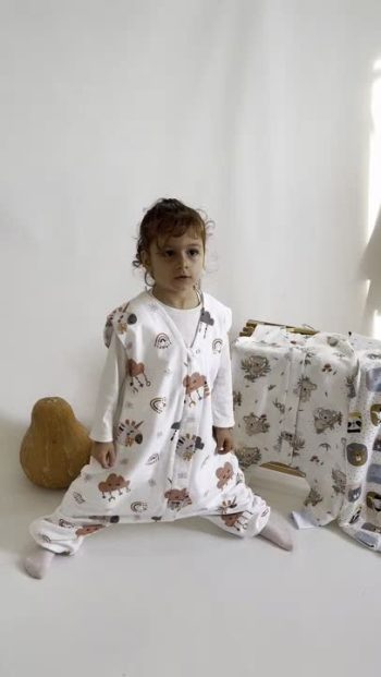 Las Vivas Kids Organic Cotton Winter Sleep Bag with Unicorn Design