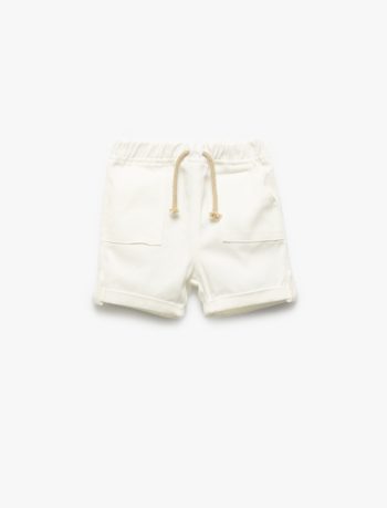 Boys' Cotton Pocket Detail Elastic Waist Basic Shorts