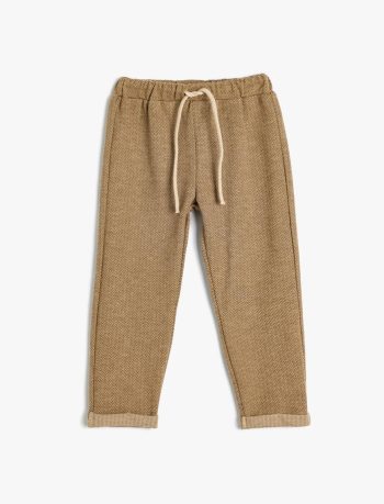 Boys' Basic Sweatpants with Adjustable Drawstring