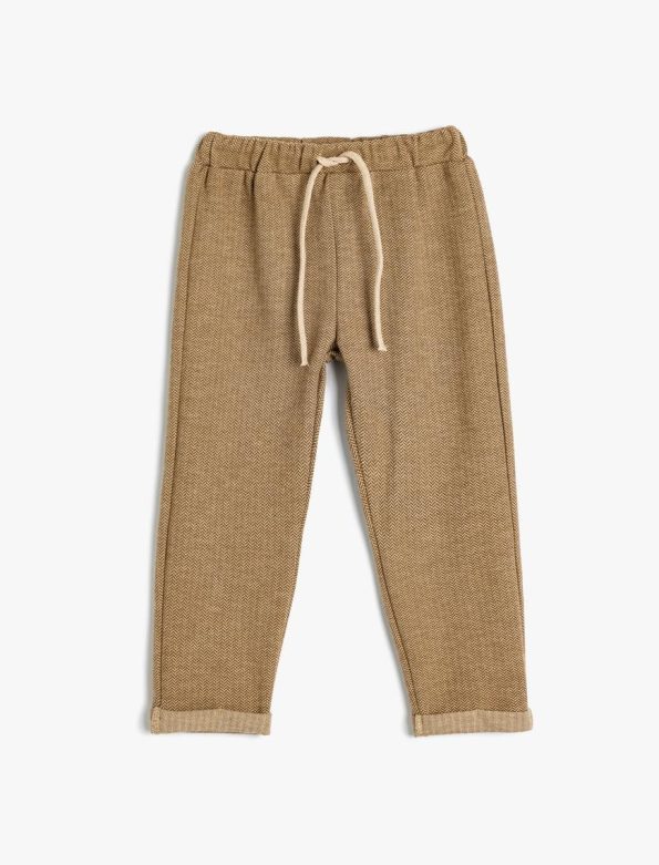 Boys' Basic Sweatpants with Adjustable Drawstring