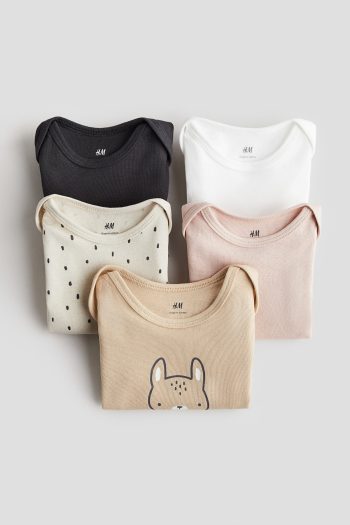 5-Pack Cotton Bodysuits