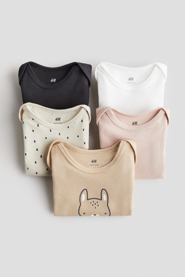 5-Pack Cotton Bodysuits