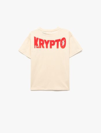 Boys' Cotton Licensed Super Dog Krypto Printed Short Sleeve Oversized T-Shirt