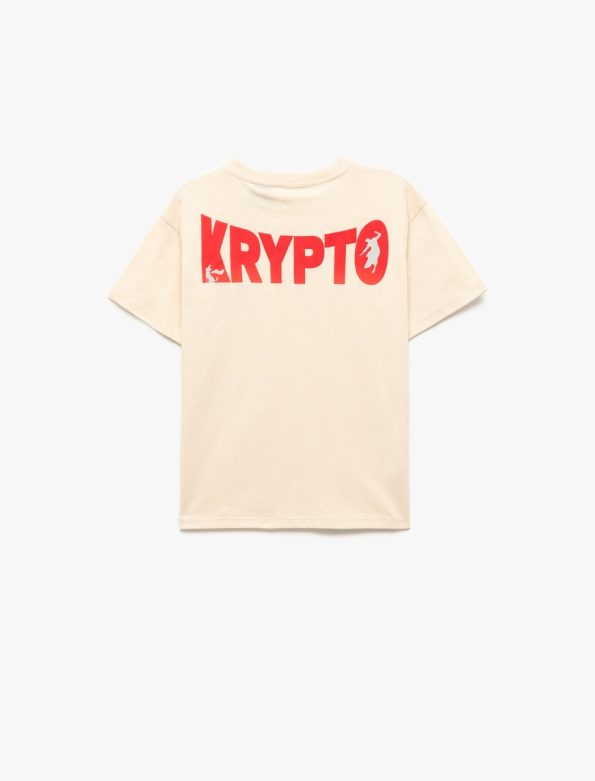 Boys' Cotton Licensed Super Dog Krypto Printed Short Sleeve Oversized T-Shirt