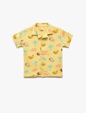 Boys' Cotton Fruit Print Short Sleeve Polo Shirt