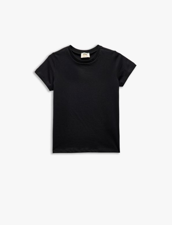 Girls' Cotton Short Sleeve Basic T-Shirt Set - 3 Pieces