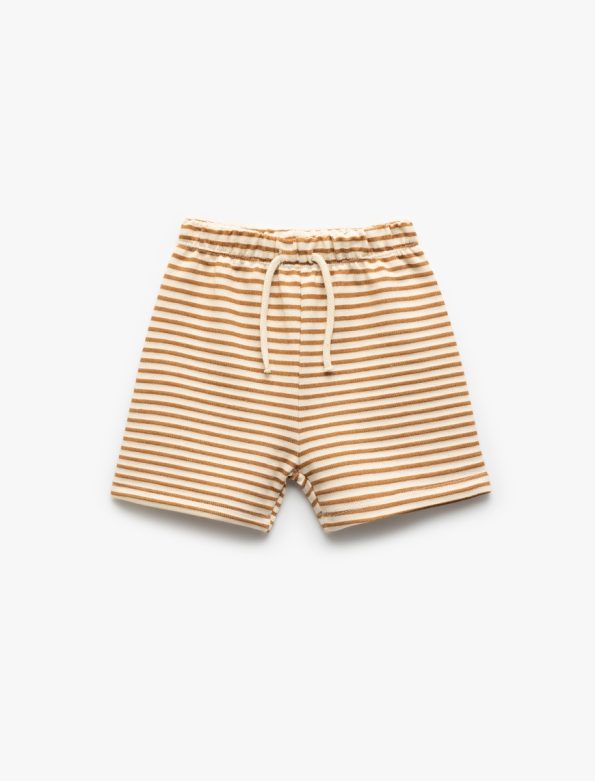 Boys' Cotton Striped Shorts with Drawstring