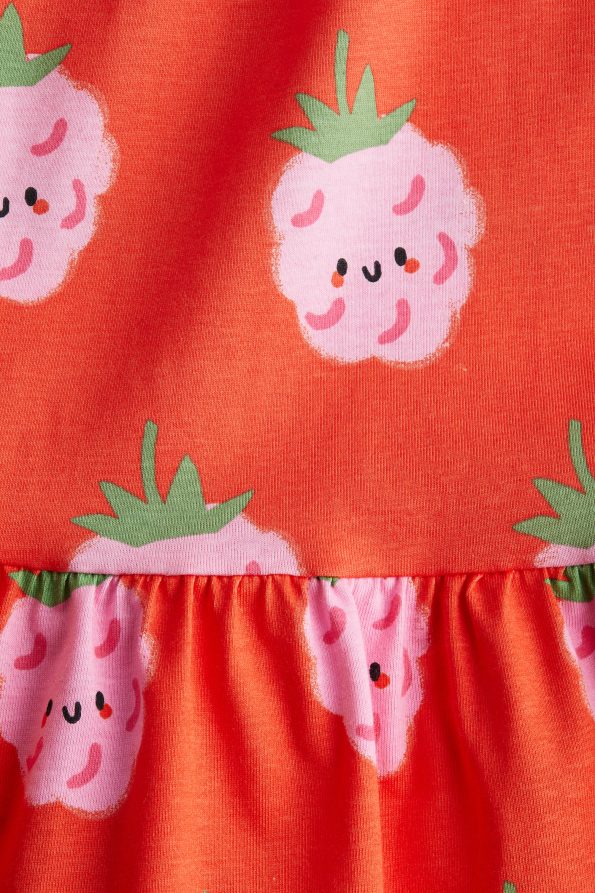Ruffled Sleeve Cotton Dress