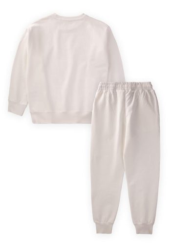 Embroidered Sweatshirt Set for Ages 9-14 in Off-White