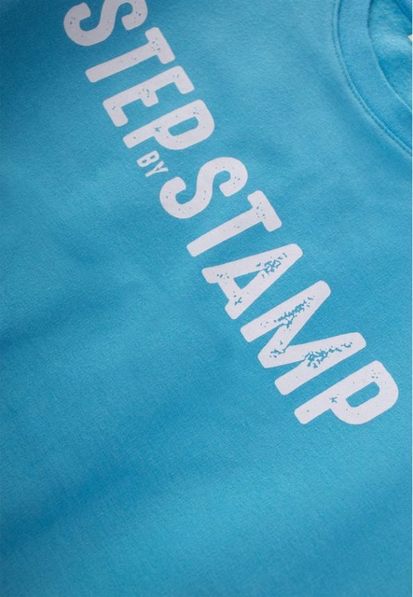 Step By Stamp Printed Sweatshirt for Ages 9-14 Blue