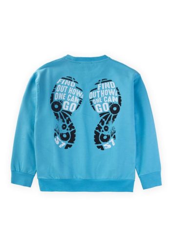 Step By Stamp Printed Sweatshirt for Ages 9-14 Blue