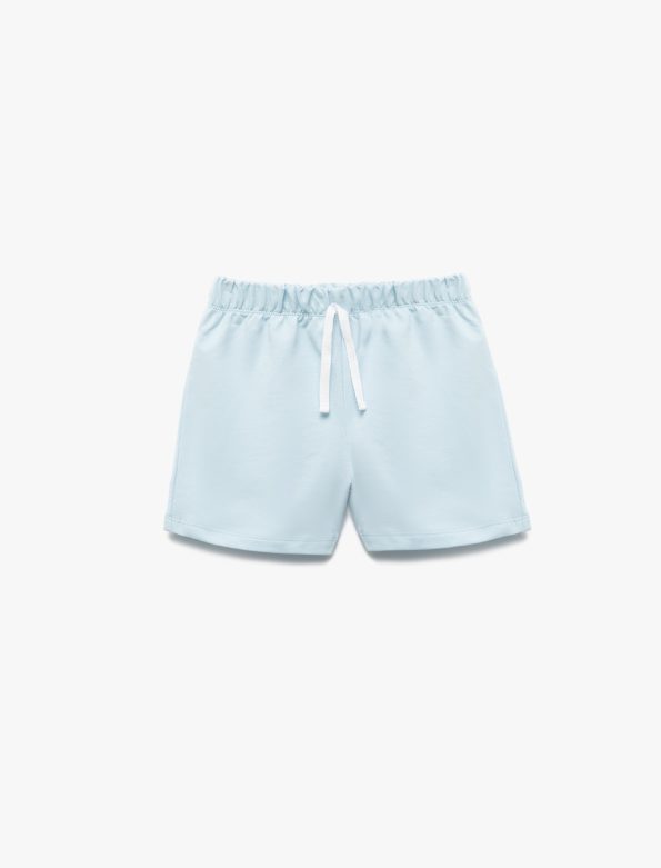 Girls' Cotton Elastic Waist Bermuda Basic 2-Pack Shorts Set