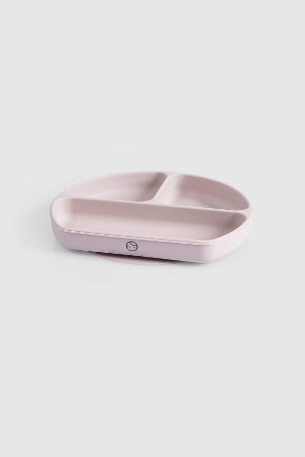 3-Compartment Pink Silicone Vacuum Plate