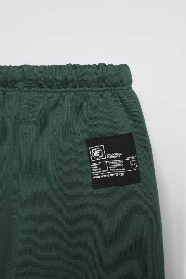 Boys' Cotton Printed Hoodie and Sweatpants Set - Green