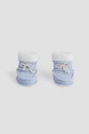 Wellsoft Quilted Blue Baby Booties