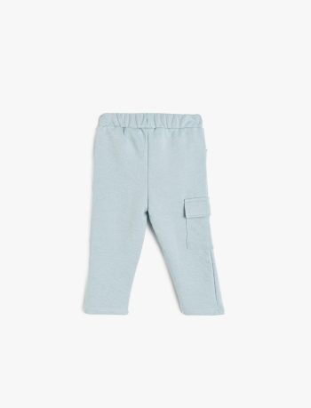 Boys' Pocket Detail Drawstring Cotton Blend Sweatpants