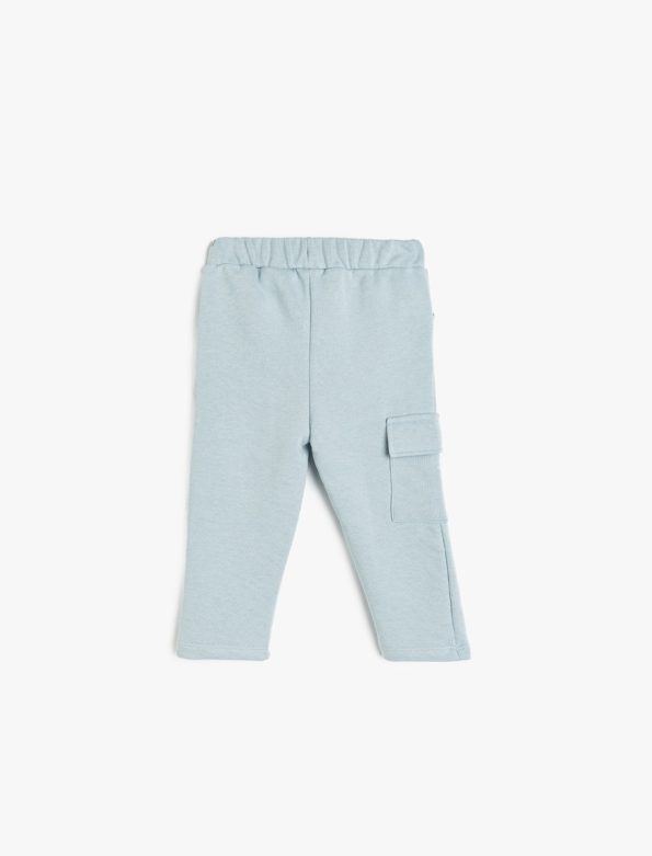 Boys' Pocket Detail Drawstring Cotton Blend Sweatpants