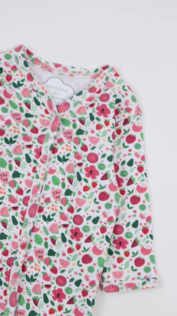 Mavipink Baby Girl 100% Cotton Snap Crotch Floral Romper