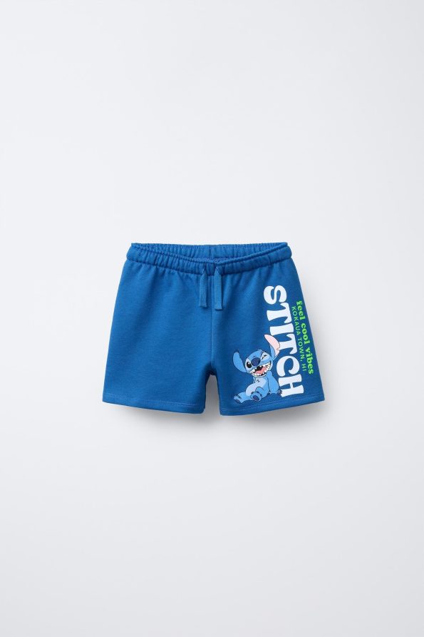 Boys' Cotton White and Blue Stitch Printed T-Shirt and Shorts Set - Fun Summer Outfit