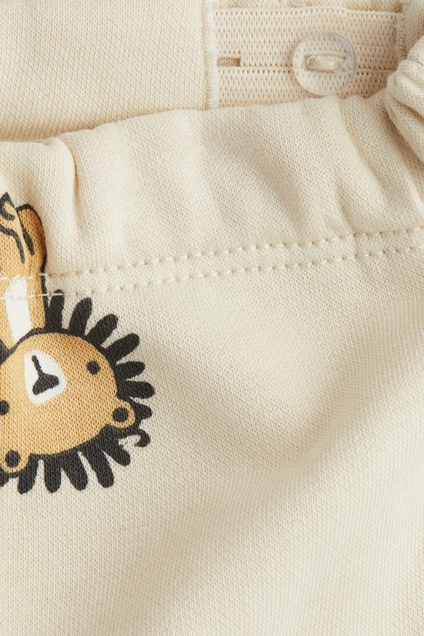 Printed Fleece Lined Sweatshirt Jogger Pants
