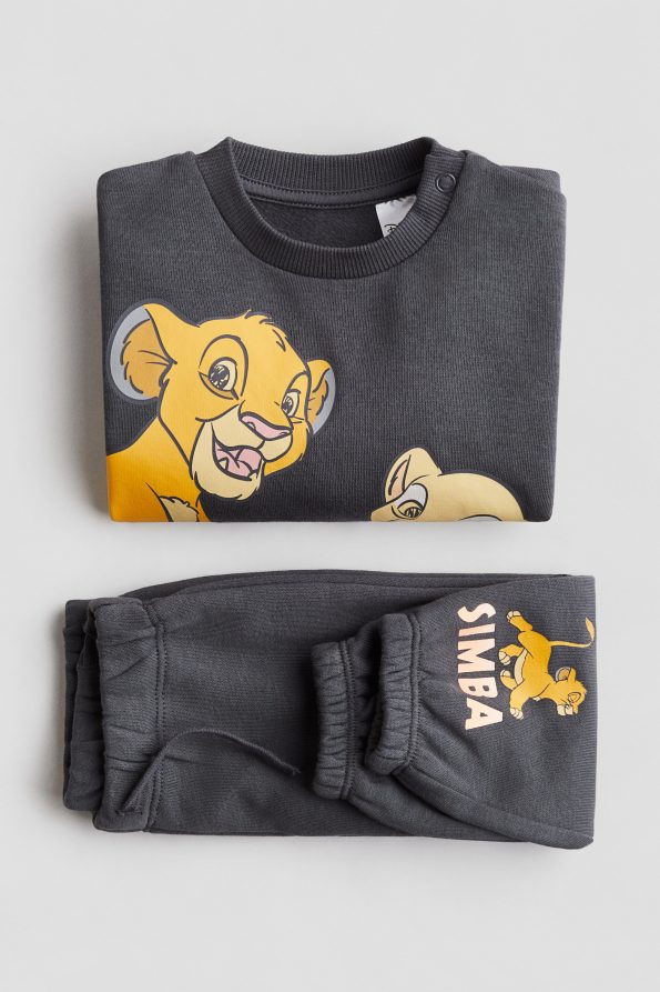2-Piece Printed Sweatshirt Set