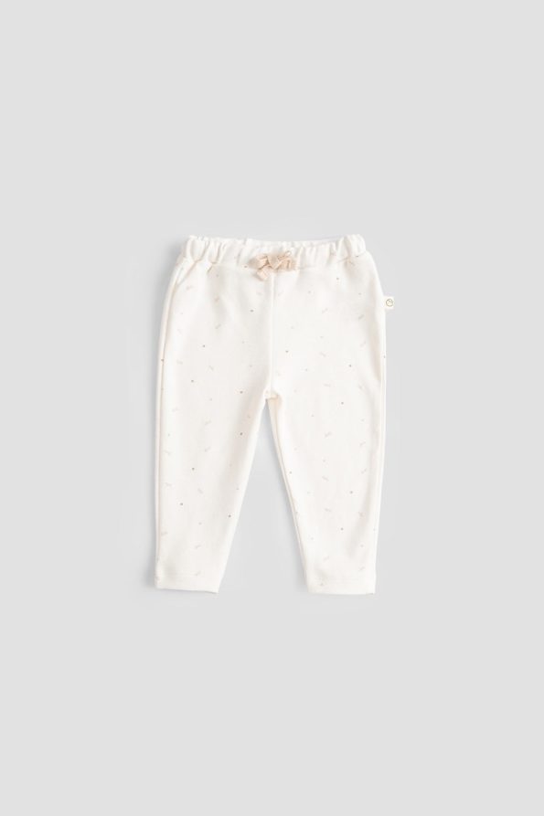2-Pack Organic Cotton Baby Pants Twig Ecru