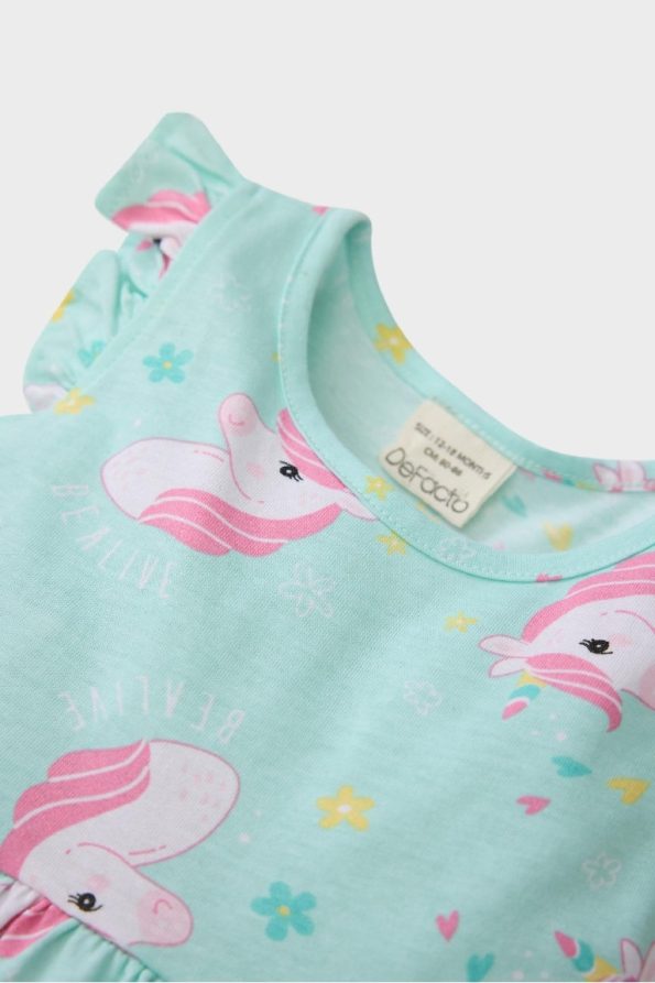 Girls' Printed Short Sleeve Dress