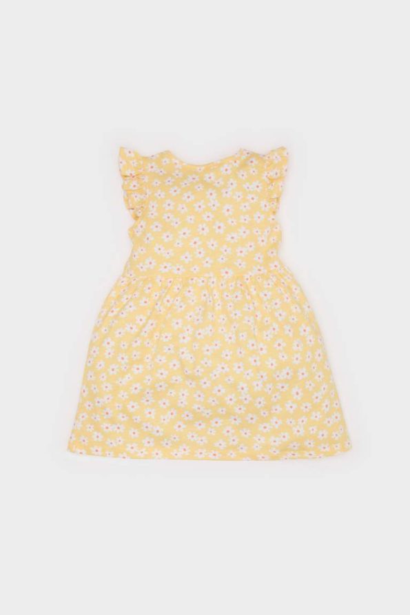 Girls' Short Sleeve Floral Summer Dress