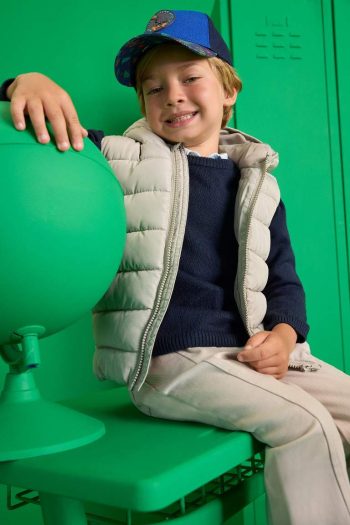 Boys' Waterproof Hooded Puffer Vest