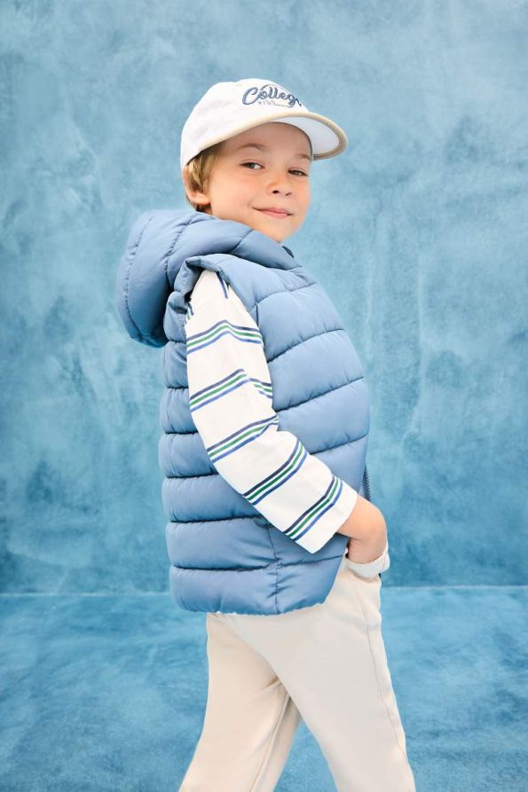 Boys' Waterproof Hooded Puffer Vest