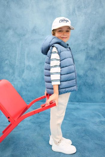 Boys' Waterproof Hooded Puffer Vest