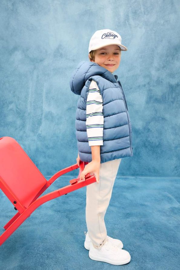 Boys' Waterproof Hooded Puffer Vest