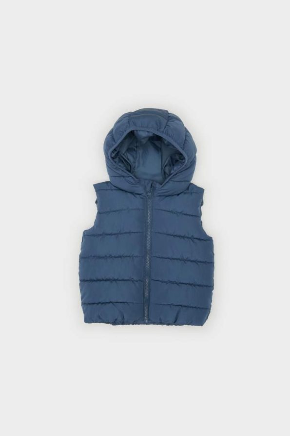 Boys' Waterproof Hooded Puffer Vest