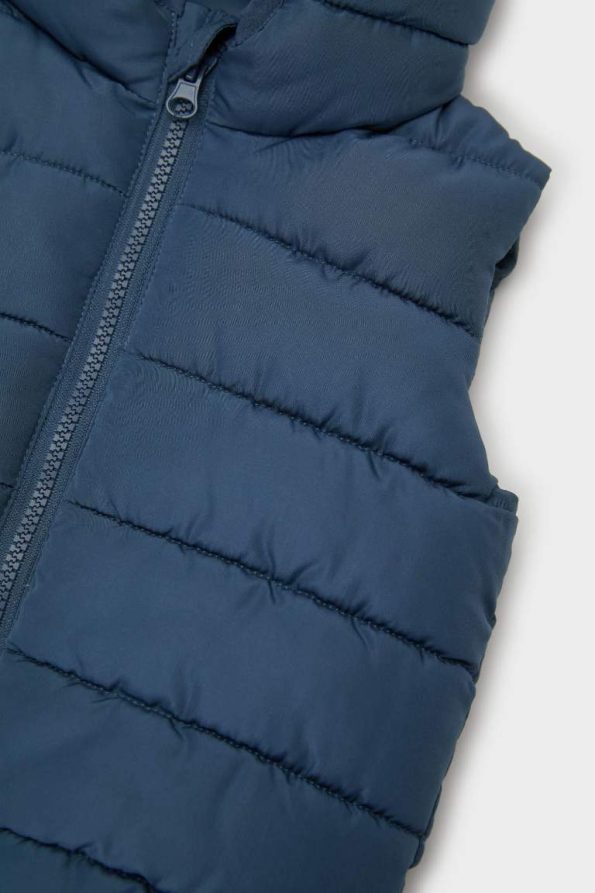 Boys' Waterproof Hooded Puffer Vest