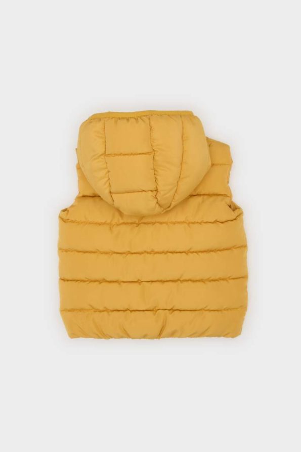 Boys' Waterproof Taffeta Hooded Puffer Vest