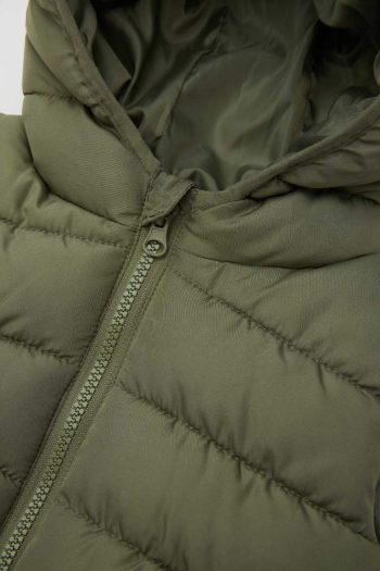 Boys' Waterproof Hooded Zippered Puffer Vest