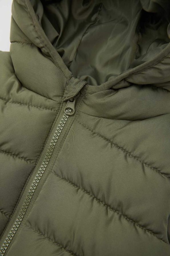 Boys' Waterproof Hooded Zippered Puffer Vest