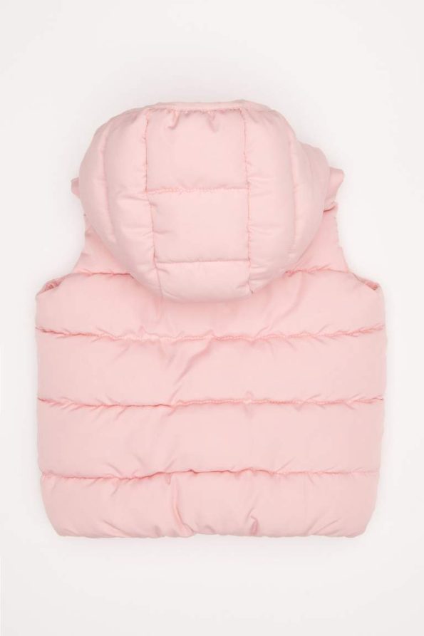 Girls' Baby Water-Resistant Hooded Zip-Up Puffer Vest