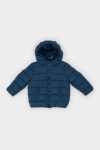 Boys' Waterproof Hooded Puffer Jacket with Zipper and Pockets