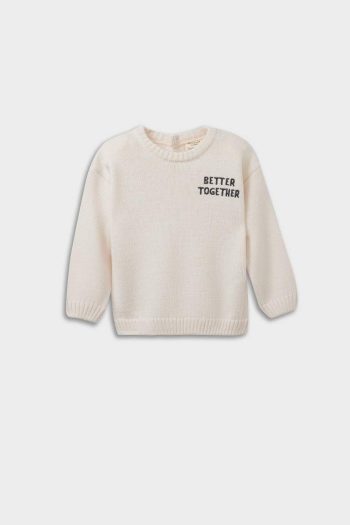 Boys' Printed Crew Neck Knit Sweater